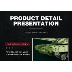 REOBRIX 55026 non  TRẬN CHIẾN XE TĂNG ĐIỀU KHIỂN TỪ XA GOLIATH VII bộ đồ chơi xếp lắp ráp ghép mô hình Military Army TANK BATTLE Quân Sự Bộ Đội 1516 khối