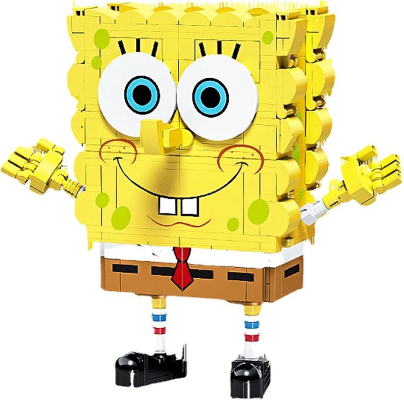 SEMBO 612203 non  SPONGEBOB SQUAREPANTS TRANG PHỤC CHÉO CỦA BỘ XƯƠNG bộ đồ chơi xếp lắp ráp ghép mô hình Chú Bọt Biển Tinh Nghịch