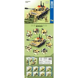 ZHEGAO QL0179 0179 non  8 TỔ HỢP XE TĂNG BỌC THÉP bộ đồ chơi xếp lắp ráp ghép mô hình Military Army Quân Sự Bộ Đội