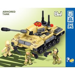 ZHEGAO QL0179 0179 non  8 TỔ HỢP XE TĂNG BỌC THÉP bộ đồ chơi xếp lắp ráp ghép mô hình Military Army Quân Sự Bộ Đội