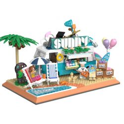 ZHEGAO 00415 non  TRÀ MEME MÙA HÈ bộ đồ chơi xếp lắp ráp ghép mô hình Creator SUMMER TEA Sáng Tạo 836 khối