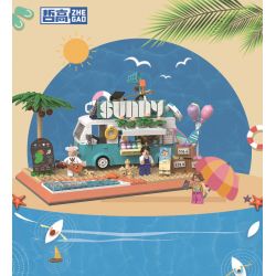 ZHEGAO 00415 non  TRÀ MEME MÙA HÈ bộ đồ chơi xếp lắp ráp ghép mô hình Creator SUMMER TEA Sáng Tạo 836 khối
