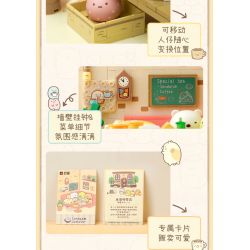 Enlighten 77015 Qman 77015 non  CẢNH TRÀ CHIỀU VUI VẺ bộ đồ chơi xếp lắp ráp ghép mô hình