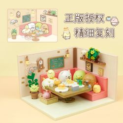 Enlighten 77015 Qman 77015 non  CẢNH TRÀ CHIỀU VUI VẺ bộ đồ chơi xếp lắp ráp ghép mô hình