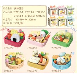 Enlighten 77013 Qman 77013 non  BENTO 6 LOẠI NGON bộ đồ chơi xếp lắp ráp ghép mô hình