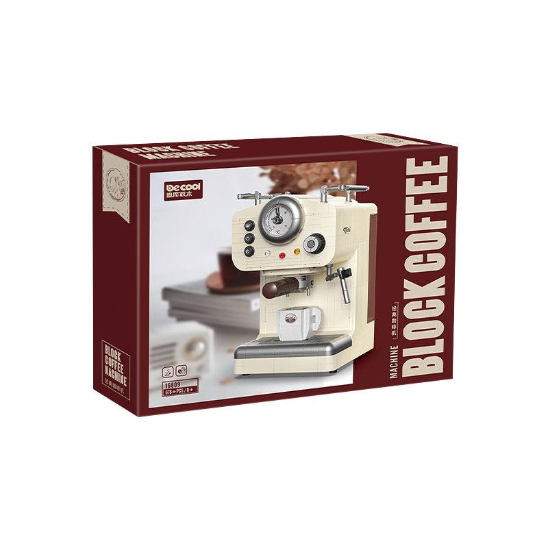 Decool 16809 Jisi 16809 non  MÁY PHA CÀ PHÊ CỔ ĐIỂN bộ đồ chơi xếp lắp ráp ghép mô hình Classic COFFEE MACHINE 678 khối