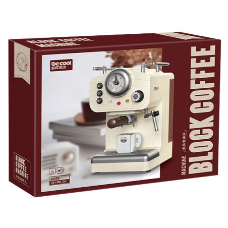 Decool 16809 Jisi 16809 non  MÁY PHA CÀ PHÊ CỔ ĐIỂN bộ đồ chơi xếp lắp ráp ghép mô hình Classic COFFEE MACHINE 678 khối