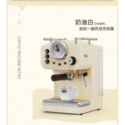 Decool 16809 Jisi 16809 non  MÁY PHA CÀ PHÊ CỔ ĐIỂN bộ đồ chơi xếp lắp ráp ghép mô hình Classic COFFEE MACHINE 678 khối