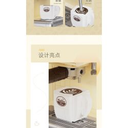 Decool 16809 Jisi 16809 non  MÁY PHA CÀ PHÊ CỔ ĐIỂN bộ đồ chơi xếp lắp ráp ghép mô hình Classic COFFEE MACHINE 678 khối