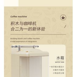 Decool 16809 Jisi 16809 non  MÁY PHA CÀ PHÊ CỔ ĐIỂN bộ đồ chơi xếp lắp ráp ghép mô hình Classic COFFEE MACHINE 678 khối