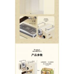 Decool 16809 Jisi 16809 non  MÁY PHA CÀ PHÊ CỔ ĐIỂN bộ đồ chơi xếp lắp ráp ghép mô hình Classic COFFEE MACHINE 678 khối