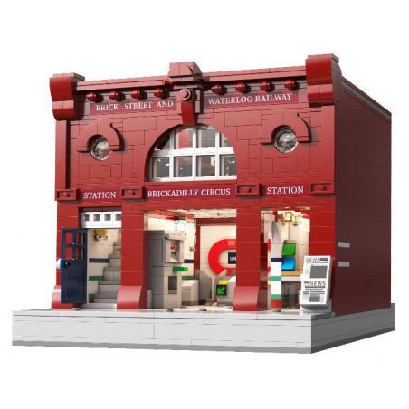 CADA DOUBLEE C66008 66008 non  GA TÀU ĐIỆN NGẦM LUÂN ĐÔN bộ đồ chơi xếp lắp ráp ghép mô hình Modular Buildings LONDON UNDERGROUND Mô Hình Nhà Cửa 1836 khối