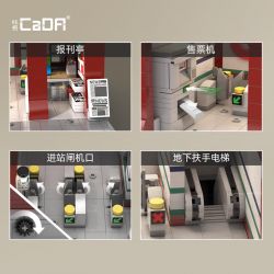 CADA DOUBLEE C66008 66008 non  GA TÀU ĐIỆN NGẦM LUÂN ĐÔN bộ đồ chơi xếp lắp ráp ghép mô hình Modular Buildings LONDON UNDERGROUND Mô Hình Nhà Cửa 1836 khối