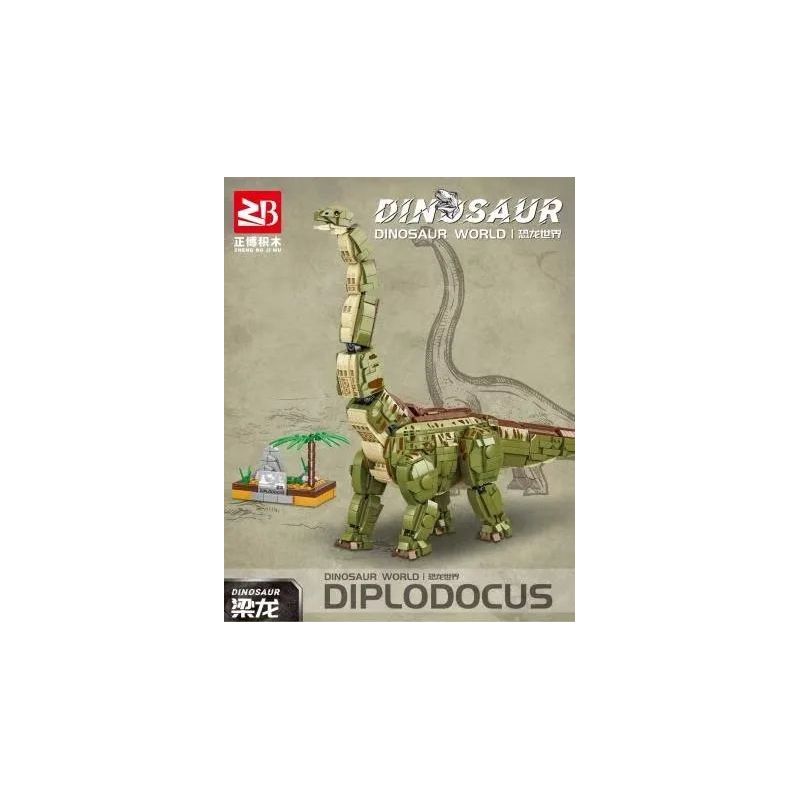 FAIR 8046 non  LƯƠNG LONG bộ đồ chơi xếp lắp ráp ghép mô hình Creator Expert DINOSAUR DIPLODOCUS Chuyên Gia Sáng Tạo 1690 khối