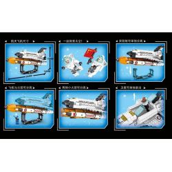 LEYI 81019 non  TÀU CON THOI bộ đồ chơi xếp lắp ráp ghép mô hình Space Thám Hiểm Không Gian 652 khối