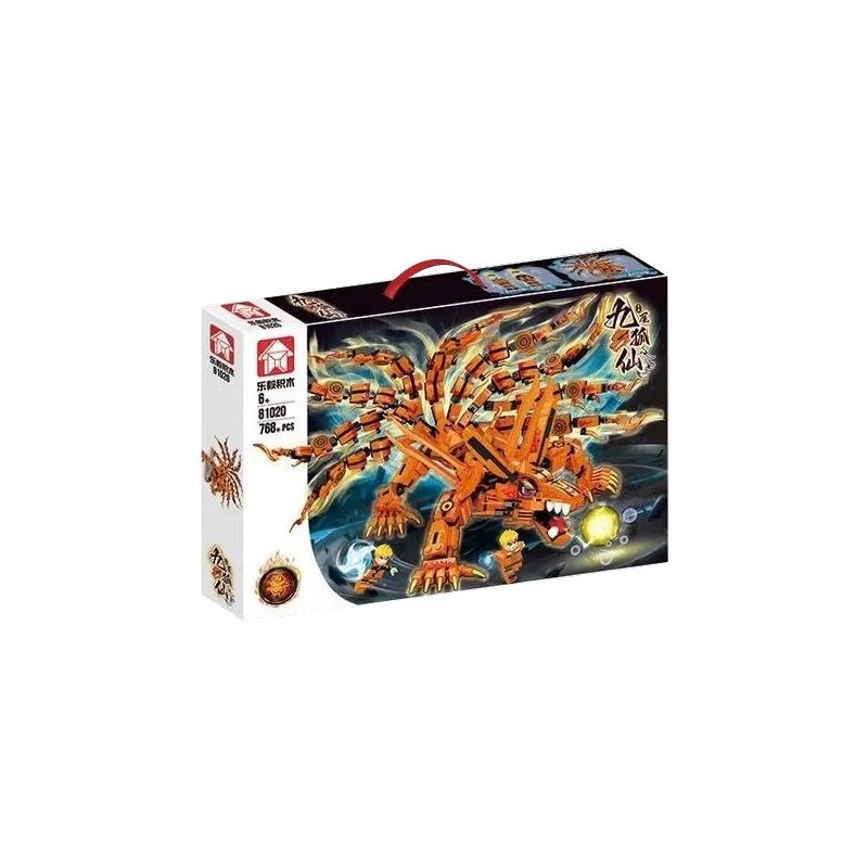 LEYI 81020 non  LINH THÚ CỬU VĨ HỒ TIÊN bộ đồ chơi xếp lắp ráp ghép mô hình Naruto Ninja 768 khối