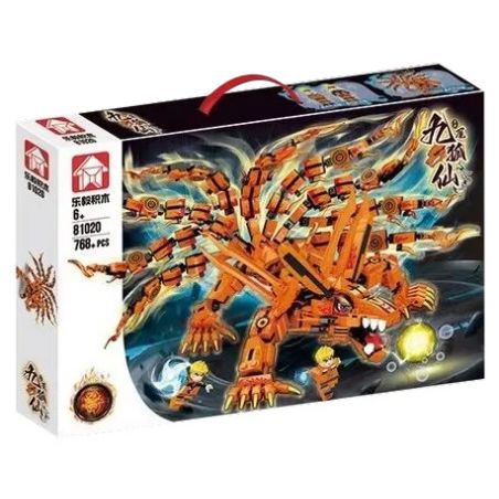 LEYI 81020 non  LINH THÚ CỬU VĨ HỒ TIÊN bộ đồ chơi xếp lắp ráp ghép mô hình Naruto Ninja 768 khối