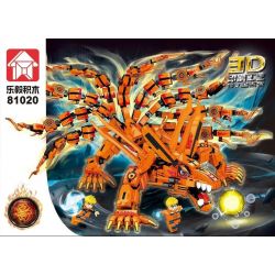 LEYI 81020 non  LINH THÚ CỬU VĨ HỒ TIÊN bộ đồ chơi xếp lắp ráp ghép mô hình Naruto Ninja 768 khối