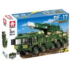 LEYI 88033 non  TÊN LỬA ĐẠN ĐẠO SIÊU THANH DONGFENG 17 bộ đồ chơi xếp lắp ráp ghép mô hình Military Army DF-17 HYPERSONIC BALLISTIC MISSILES Quân Sự Bộ Đội 522 khối