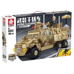 LEYI 88032 non  PHƯƠNG TIỆN GÂY NHIỄU VŨ TRANG CHIẾN TRANH THÔNG TIN bộ đồ chơi xếp lắp ráp ghép mô hình Military Army ARMED JAMMING CAR Quân Sự Bộ Đội 468 khối