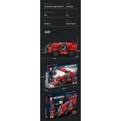 REOBRIX 22020 non  NGƯỜI ĐIỀU KHIỂN TỪ XA bộ đồ chơi xếp lắp ráp ghép mô hình  TELESCOPIC ARM FORKLIFT Kỹ Thuật Công Nghệ Cao Mô Hình Phương Tiện 2260 khối