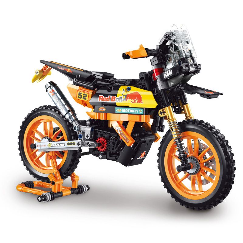 SX 88032 non  MÔ TÔ ĐUA KTM 450 tỷ lệ 1:8 bộ đồ chơi xếp lắp ráp ghép mô hình  KTM 450 RALLY Kỹ Thuật Công Nghệ Cao Mô Hình Phương Tiện 565 khối