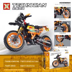 SX 88032 non  MÔ TÔ ĐUA KTM 450 tỷ lệ 1:8 bộ đồ chơi xếp lắp ráp ghép mô hình  KTM 450 RALLY Kỹ Thuật Công Nghệ Cao Mô Hình Phương Tiện 565 khối