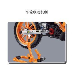 SX 88032 non  MÔ TÔ ĐUA KTM 450 tỷ lệ 1:8 bộ đồ chơi xếp lắp ráp ghép mô hình  KTM 450 RALLY Kỹ Thuật Công Nghệ Cao Mô Hình Phương Tiện 565 khối