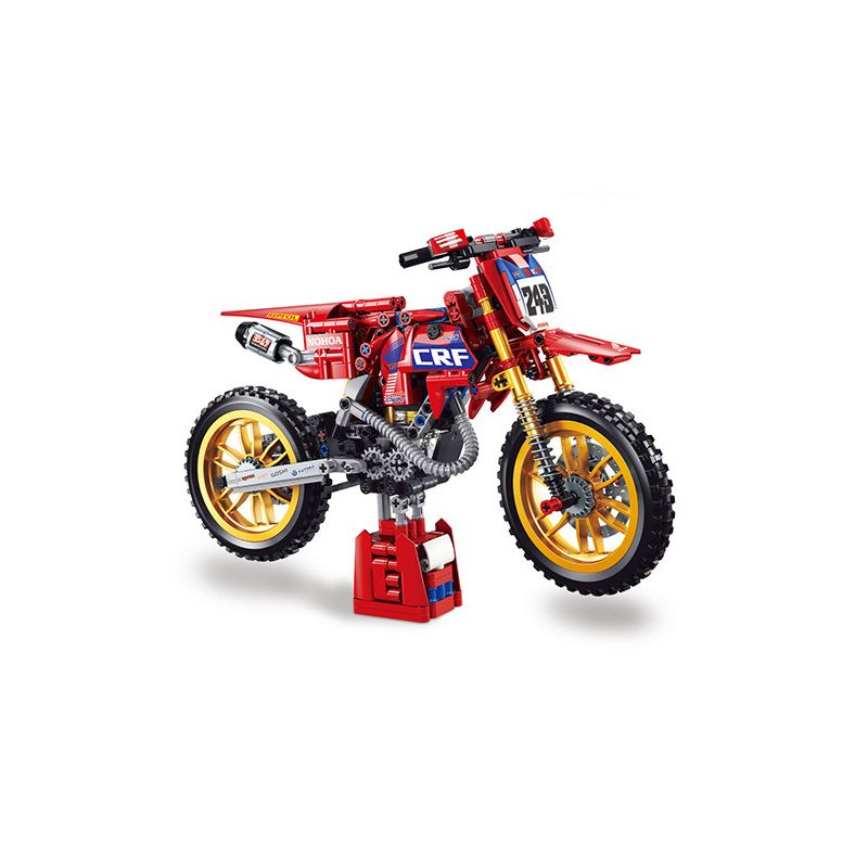 SX 88031 non  XE MÔ TÔ HONDA CRF450 tỷ lệ 1:8 bộ đồ chơi xếp lắp ráp ghép mô hình  Kỹ Thuật Công Nghệ Cao Mô Hình Phương Tiện 556 khối