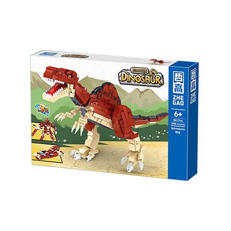 ZHEGAO QL1744 1744 non  KHỦNG LONG BỊ ÁM ẢNH SPINOSAURUS bộ đồ chơi xếp lắp ráp ghép mô hình DINOSAUR 698 khối