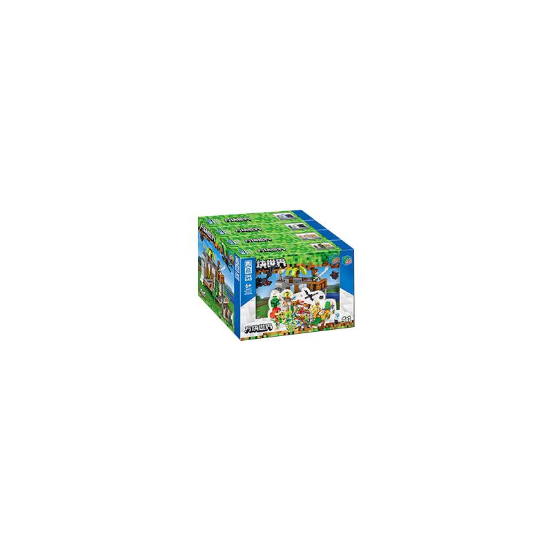 ZHEGAO QL2521 2521 non  CUỘC PHIÊU LƯU TRANG TRẠI THÔ bộ đồ chơi xếp lắp ráp ghép mô hình Minecraft CUBE WORLD Game Xây Dựng 1011 khối