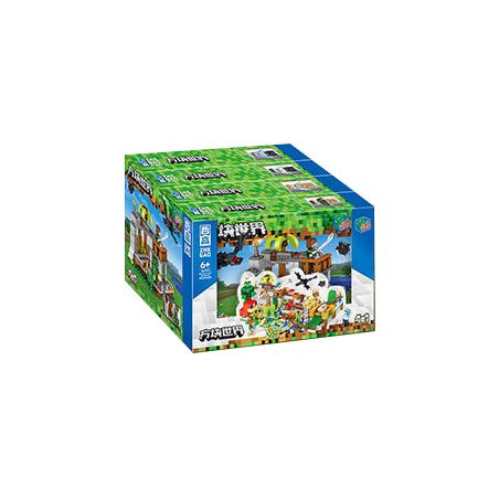 ZHEGAO QL2521 2521 non  CUỘC PHIÊU LƯU TRANG TRẠI THÔ bộ đồ chơi xếp lắp ráp ghép mô hình Minecraft CUBE WORLD Game Xây Dựng 1011 khối