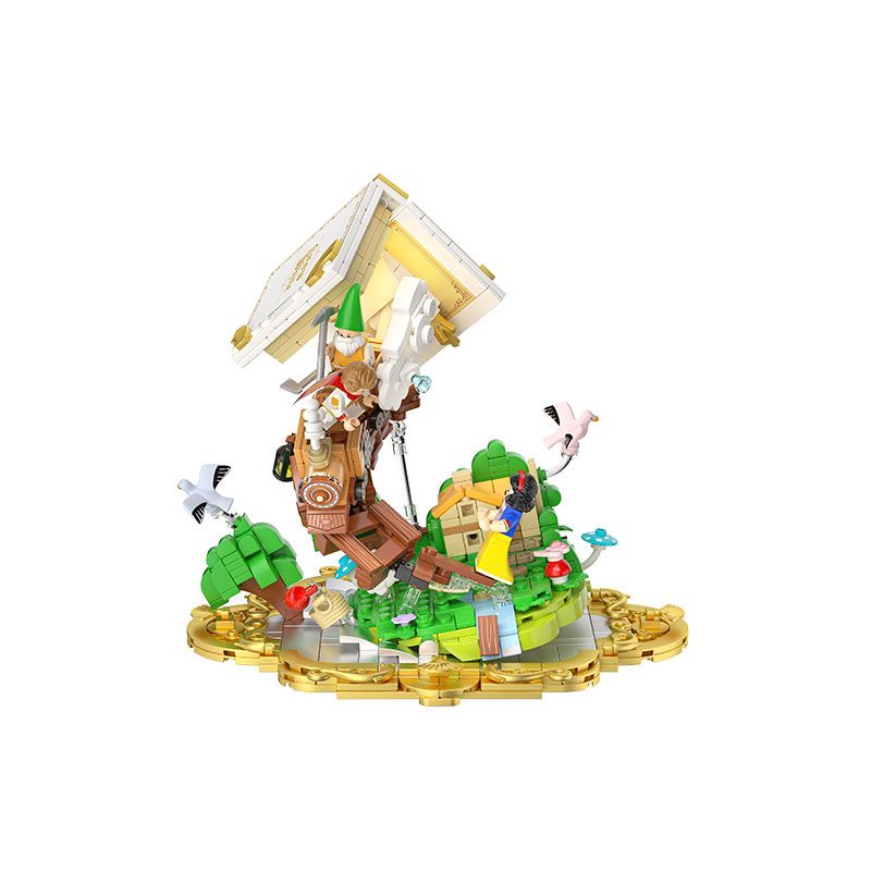 WEKKI 506185 non  CUỘC KHỦNG HOẢNG GƯƠNG TRẮNG TUYẾT bộ đồ chơi xếp lắp ráp ghép mô hình SNOW WHITE