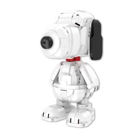 HSANHE CACO S003 non  RÌNH MÒ bộ đồ chơi xếp lắp ráp ghép mô hình Snoopy PEANUTS SNOOPY Chú Chó Trắng 985 khối
