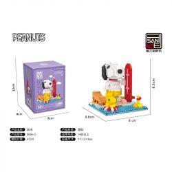 HSANHE CACO S056 non  SNOOPY SÂN KHẤU 6 PHONG CÁCH bộ đồ chơi xếp lắp ráp ghép mô hình Movie & Game PEANUTS SNOOPY Phim Và Trò Chơi