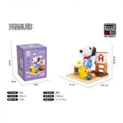 HSANHE CACO S056 non  SNOOPY SÂN KHẤU 6 PHONG CÁCH bộ đồ chơi xếp lắp ráp ghép mô hình Movie & Game PEANUTS SNOOPY Phim Và Trò Chơi