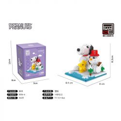 HSANHE CACO S056 non  SNOOPY SÂN KHẤU 6 PHONG CÁCH bộ đồ chơi xếp lắp ráp ghép mô hình Movie & Game PEANUTS SNOOPY Phim Và Trò Chơi