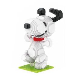 HSANHE CACO S055 non  RÌNH MÒ bộ đồ chơi xếp lắp ráp ghép mô hình Movie & Game PEANUTS SNOOPY Phim Và Trò Chơi 1546 khối