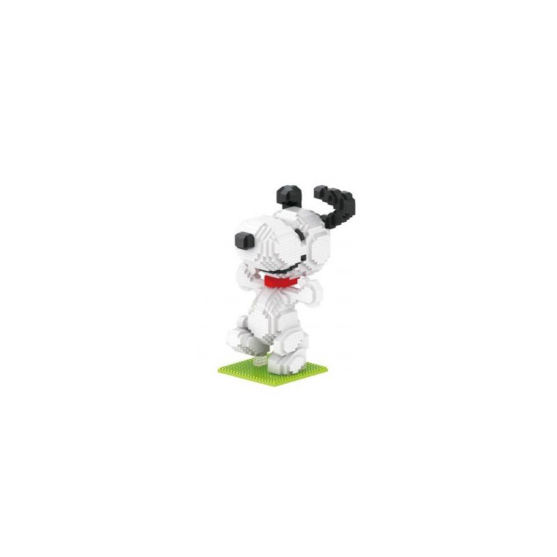 HSANHE CACO S055 non  RÌNH MÒ bộ đồ chơi xếp lắp ráp ghép mô hình Movie & Game PEANUTS SNOOPY Phim Và Trò Chơi 1546 khối