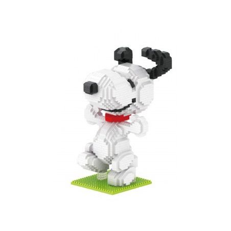 HSANHE CACO S055 non  RÌNH MÒ bộ đồ chơi xếp lắp ráp ghép mô hình Movie & Game PEANUTS SNOOPY Phim Và Trò Chơi 1546 khối