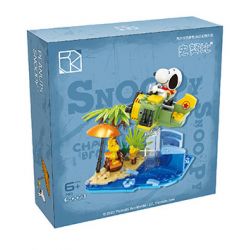 HSANHE CACO S009 non  MÁY BAY bộ đồ chơi xếp lắp ráp ghép mô hình Snoopy PEANUTS SNOOPY Chú Chó 278 khối