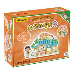 WEKKI 516406 non  NHÀ HÀNG SUSHI CHIBI MARUKO bộ đồ chơi xếp lắp ráp ghép mô hình
