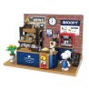 HSANHE CACO S005 non  QUÁN CÀ PHÊ bộ đồ chơi xếp lắp ráp ghép mô hình Snoopy PEANUTS SNOOPY Chú Chó 520 khối