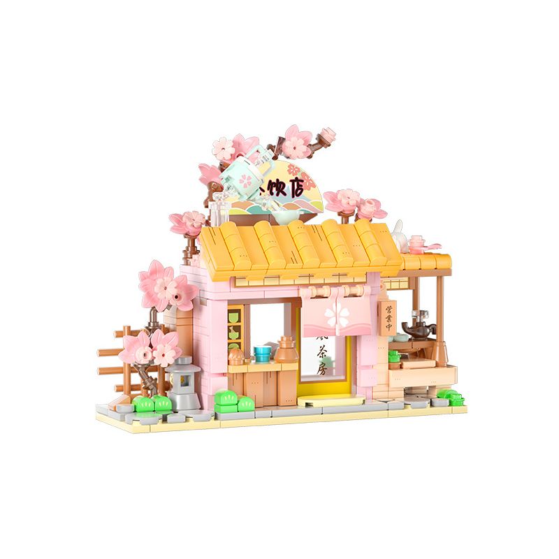 WEKKI 516405 non  TIỆM TRÀ NHỎ MARUKO bộ đồ chơi xếp lắp ráp ghép mô hình