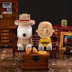HSANHE CACO S004 non  SNOOPY 7 PHONG CÁCH bộ đồ chơi xếp lắp ráp ghép mô hình Movie & Game PEANUTS SNOOPY Phim Và Trò Chơi