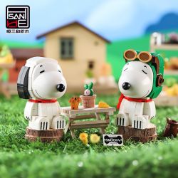 HSANHE CACO S004 non  SNOOPY 7 PHONG CÁCH bộ đồ chơi xếp lắp ráp ghép mô hình Movie & Game PEANUTS SNOOPY Phim Và Trò Chơi