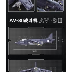 JIESTAR 61052 non  MÁY BAY CƯỜNG KÍCH AV-8 SEA HARRIER II bộ đồ chơi xếp lắp ráp ghép mô hình Frozen AV-8 II Nữ Hoàng Băng Giá 807 khối