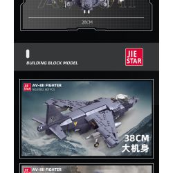 JIESTAR 61052 non  MÁY BAY CƯỜNG KÍCH AV-8 SEA HARRIER II bộ đồ chơi xếp lắp ráp ghép mô hình Frozen AV-8 II Nữ Hoàng Băng Giá 807 khối