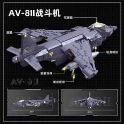 JIESTAR 61052 non  MÁY BAY CƯỜNG KÍCH AV-8 SEA HARRIER II bộ đồ chơi xếp lắp ráp ghép mô hình Frozen AV-8 II Nữ Hoàng Băng Giá 807 khối