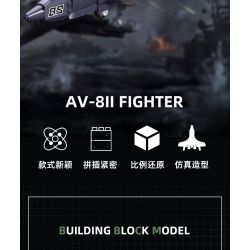 JIESTAR 61052 non  MÁY BAY CƯỜNG KÍCH AV-8 SEA HARRIER II bộ đồ chơi xếp lắp ráp ghép mô hình Frozen AV-8 II Nữ Hoàng Băng Giá 807 khối